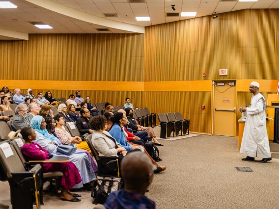 Speaker delivering keynote