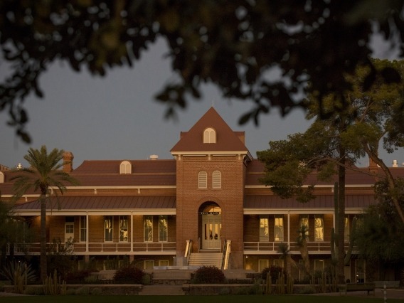 old main in the evening