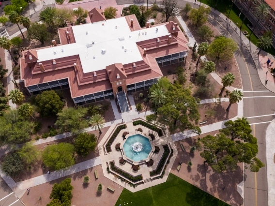 Old Main seen from the sky