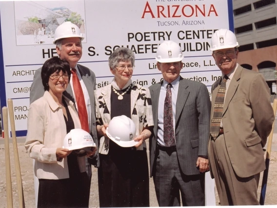 Helen Schaefer and others standing for a group photo